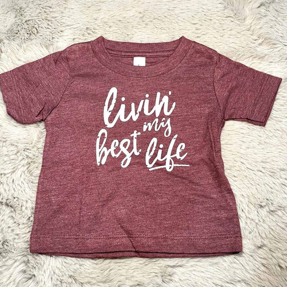 Livin my best life short sleeve tee